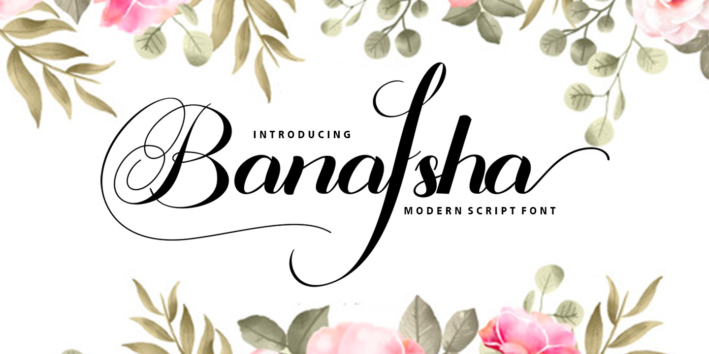 Пример шрифта Banafsha Script #1